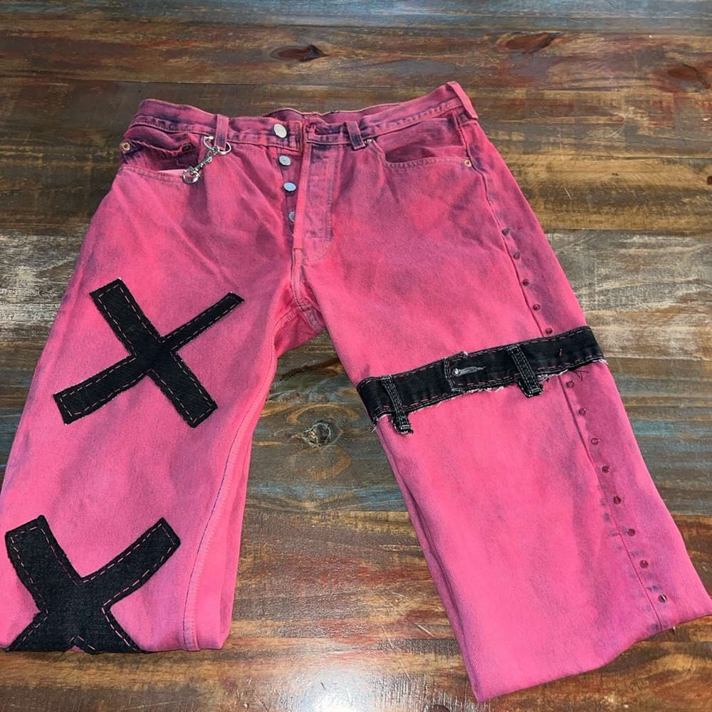 Punk wearable art jeans!
